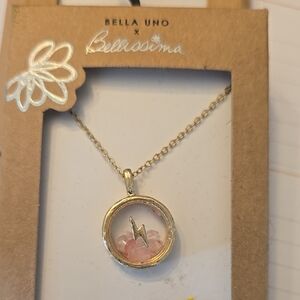 2/$10 Bellissima Gold Dipped Lightning Bolt Amd‎ Quartz Necklace